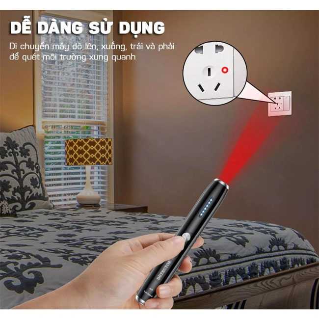 Máy dò phát hiện máy nghe lén định vị, camera quay lén T8 Pro mới nhất