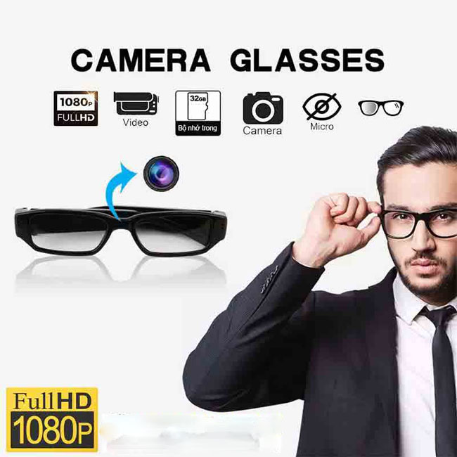 Camera ngụy trang mắt kính V17 quay phim Full HD r...